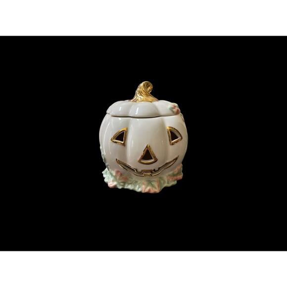 Lenox Occasions Jack-O-Lantern Votive Candle Holder Halloween Fall Retired - Picture 2 of 9